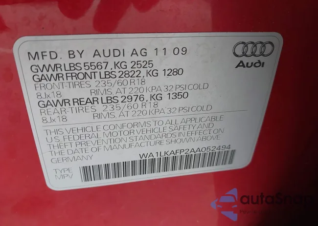 WA1LKAFP2AA052494: 42443407