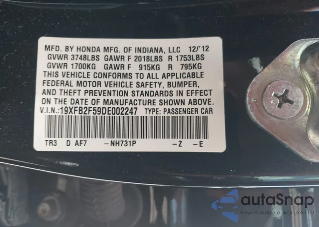 19XFB2F59DE002247: 42443465