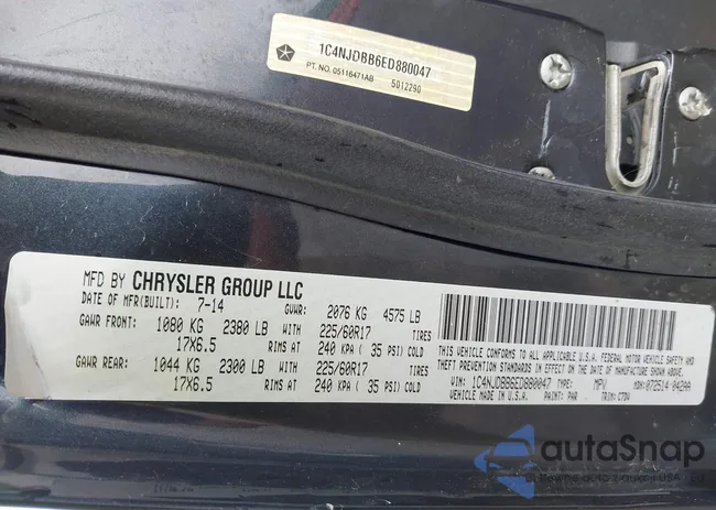 1C4NJDBB6ED880047: 42443476