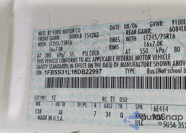 1FBSS31L16DB22997: 42443537