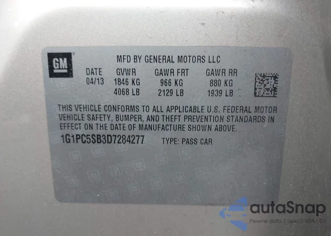 1G1PC5SB3D7284277: 42443555