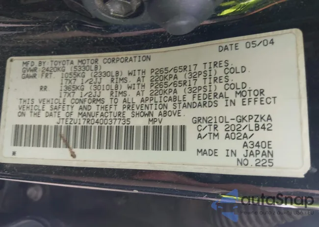 JTEZU17R040037735: 42445161