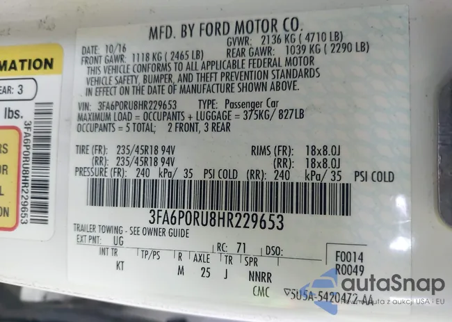 3FA6P0RU8HR229653: 42445182