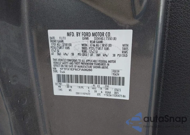 1FTFX1EF6CFA08260: 42445282