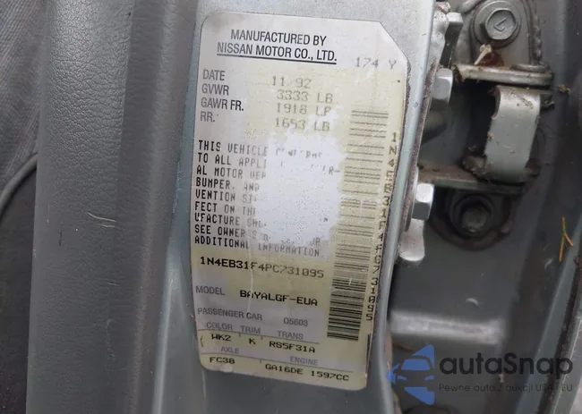 1N4EB31F4PC731095: 42445332