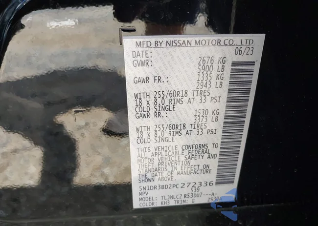 5N1DR3BD2PC272336: 42444456