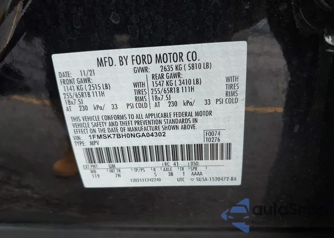 1FMSK7BH0NGA04302: 42444457