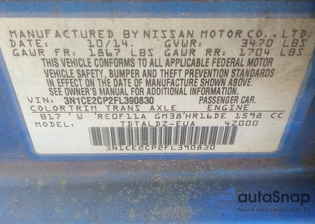 3N1CE2CP2FL390830: 42445769