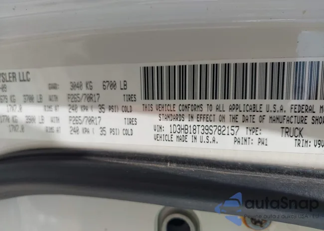 1D3HB18T39S782157: 42445857