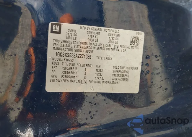 1GCSKSE33AZ271035: 42445889