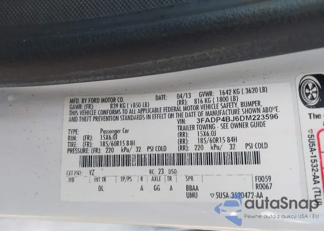 3FADP4BJ6DM223596: 42445969