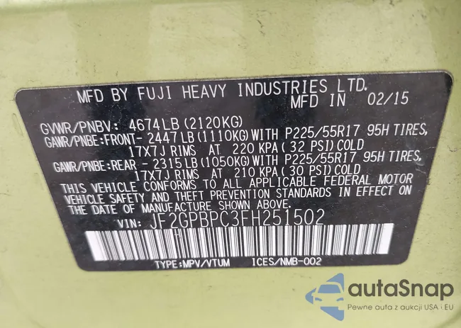 JF2GPBPC3FH251502: 42446101