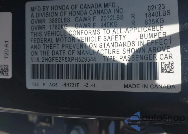 2HGFE2F5XPH529344: 42446154