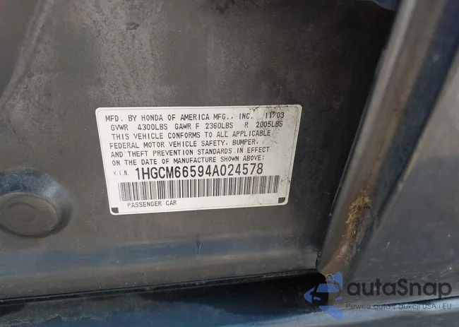 1HGCM66594A024578: 42446198