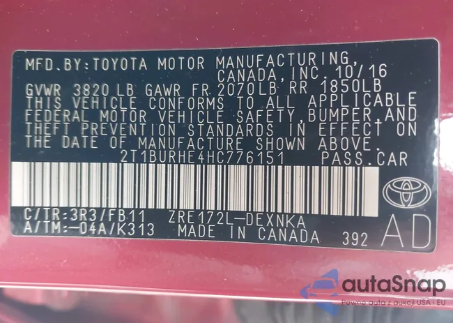 2T1BURHE4HC776151: 42446278