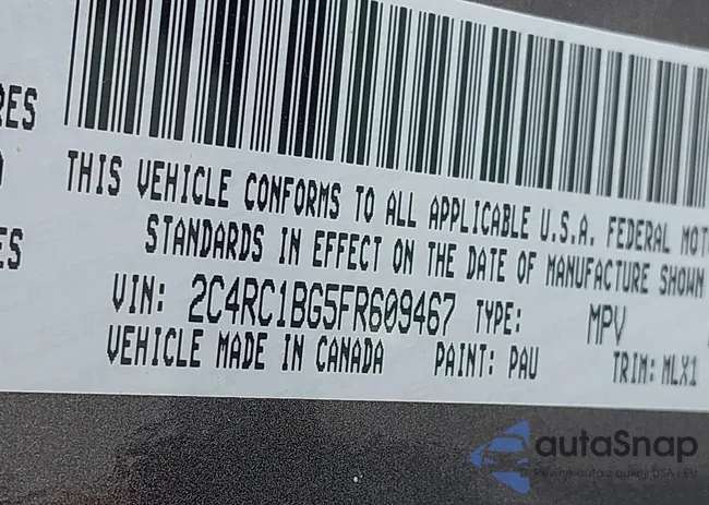 2C4RC1BG5FR609467: 42445390