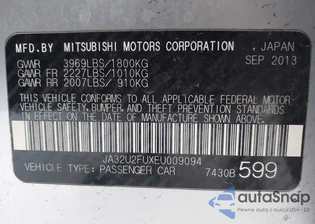 JA32U2FUXEU009094: 42445395