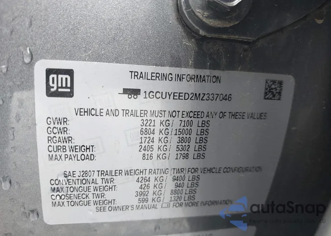 1GCUYEED2MZ337046: 42445439