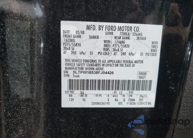 5LTPW18538FJ04426: 42445546