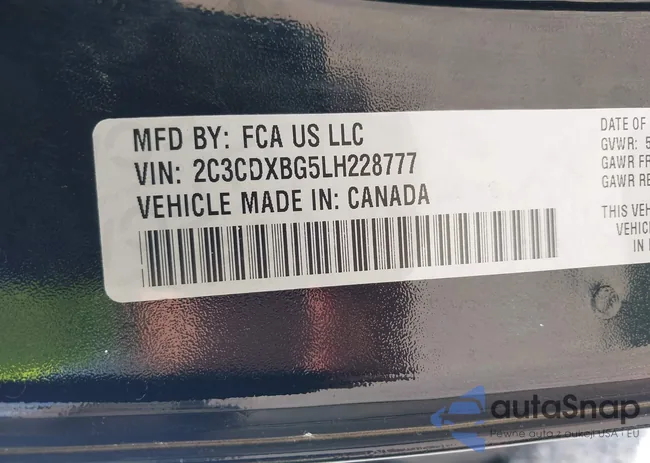 2C3CDXBG5LH228777: 42445622