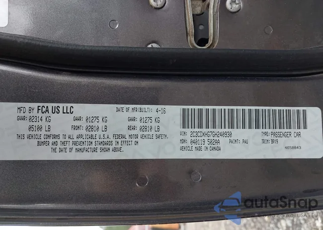 2C3CDXHG7GH240930: 42445631