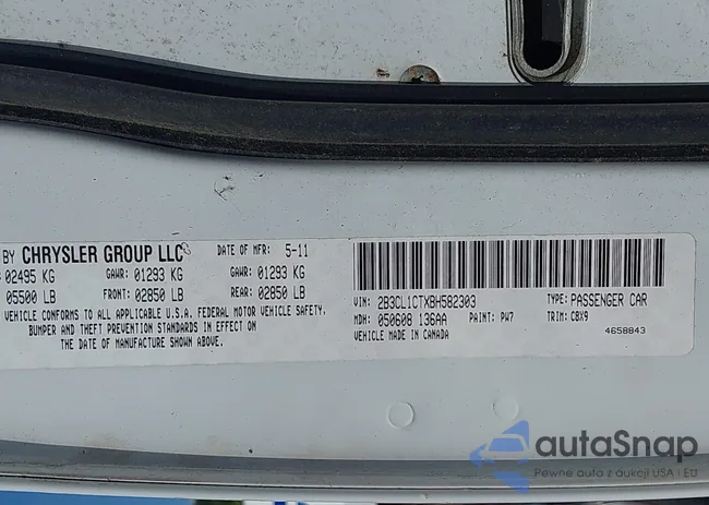 2B3CL1CTXBH582303: 42446751