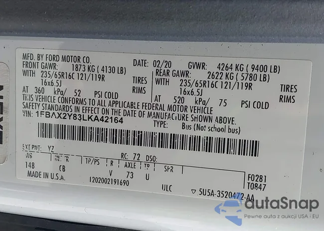 1FBAX2Y83LKA42164: 42446856