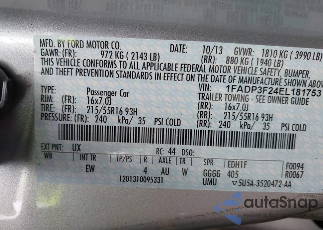 1FADP3F24EL181753: 42446963