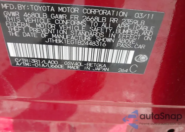 JTHBK1EG1B2448316: 42447037