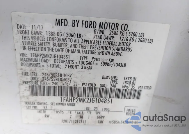 1FAHP2MK2JG104851: 42447197