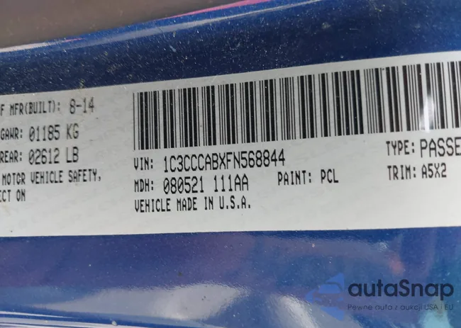 1C3CCCABXFN568844: 42447213