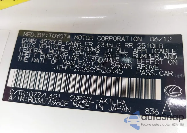 JTHFF2C28C2526045: 42447220