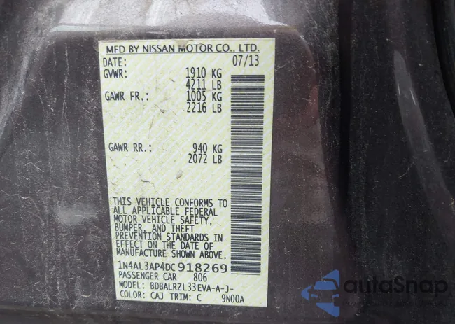 1N4AL3AP4DC918269: 42447231