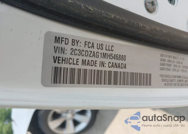 2C3CDZAG1MH546880: 42446338