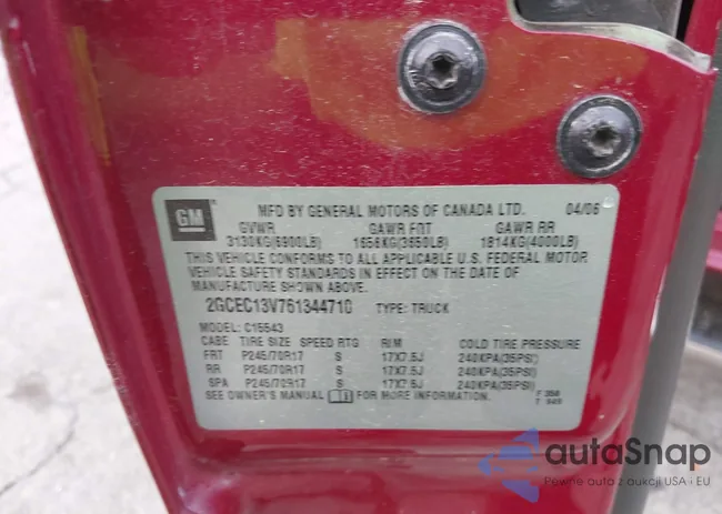 2GCEC13V761344710: 42446690