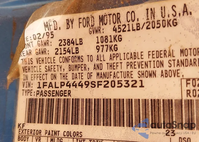 1FALP4449SF205321: 42446725
