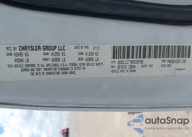 2B3CL1CT7BH539795: 42446734