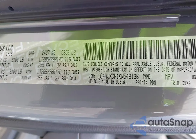 1C4HJXCN1KW548136: 42447771