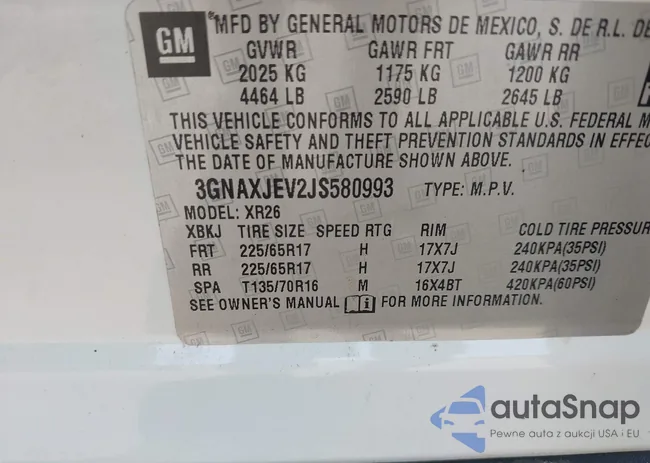 3GNAXJEV2JS580993: 42447807