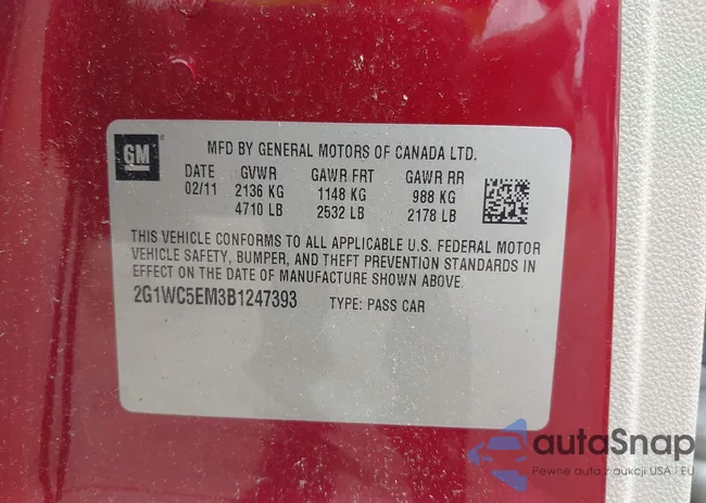 2G1WC5EM3B1247393: 42447814