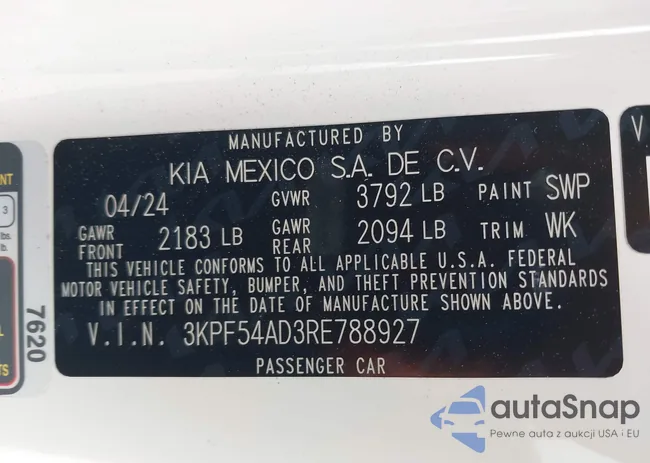 3KPF54AD3RE788927: 42447876