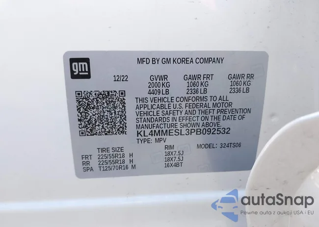 KL4MMESL3PB092532: 42447915