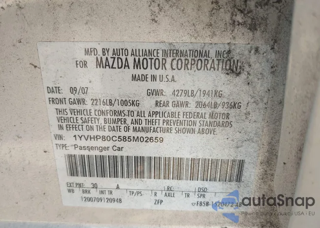 1YVHP80C585M02659: 42447465