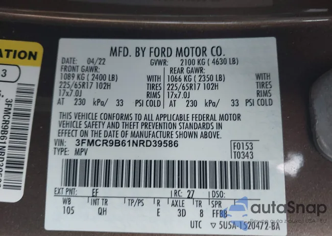 3FMCR9B61NRD39586: 42447664