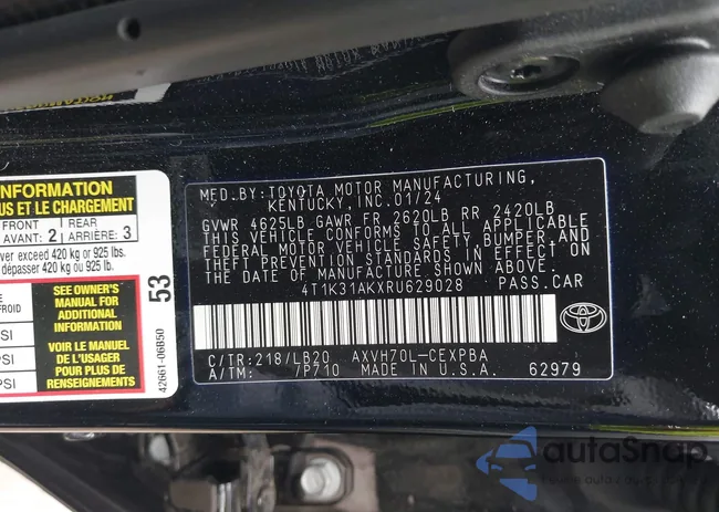 4T1K31AKXRU629028: 42448761