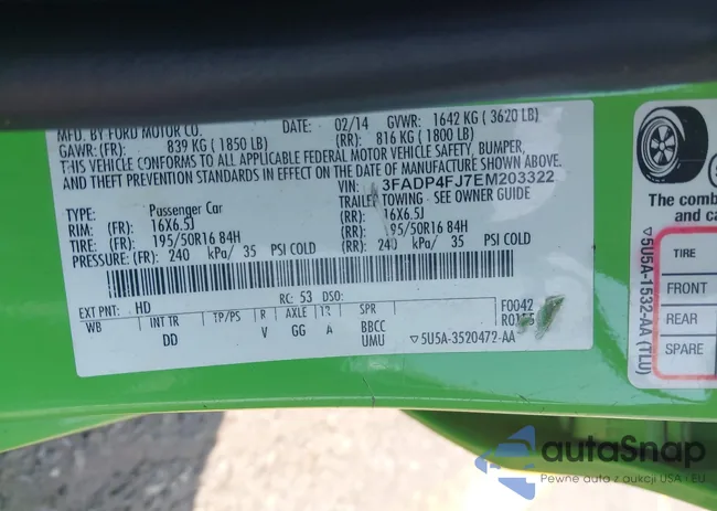 3FADP4FJ7EM203322: 42448840