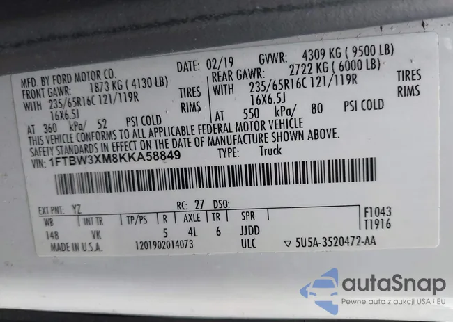 1FTBW3XM8KKA58849: 42448897