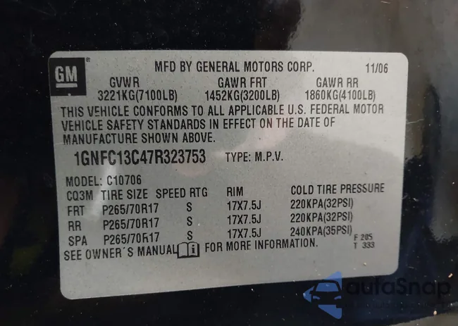 1GNFC13C47R323753: 42449021