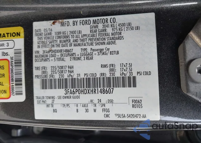 3FA6P0HDXHR148607: 42449302