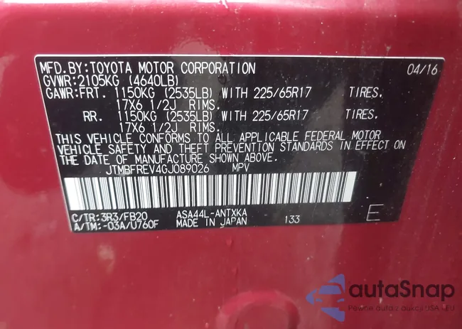 JTMBFREV4GJ089026: 42449329